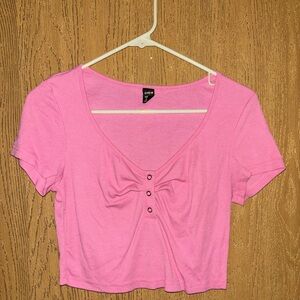 Button crop top